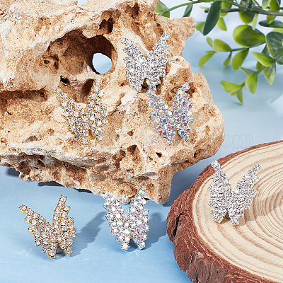 15 шт. 3-цветные пуговицы из цинкового сплава с 1 отверстиями и стразами FIND-GO0001-08-1