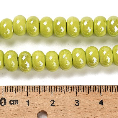 Фарфоровые бусины-рондели PORC-Q001-01C-1