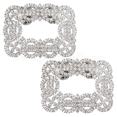 Украшение обуви из сплава со стразами FIND-GF0006-01A-P-1