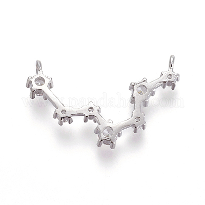 Латунные микро проложить кубического циркония подвески ZIRC-F099-20P-09-1