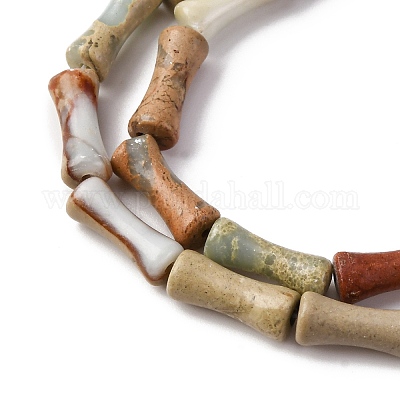 Натуральные бусины из аква терра яшмы G-L624-G03-12x5mm-1