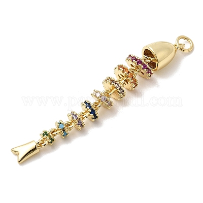 Латунные микро проложить кубического циркония подвески KK-K529-56C-G-1