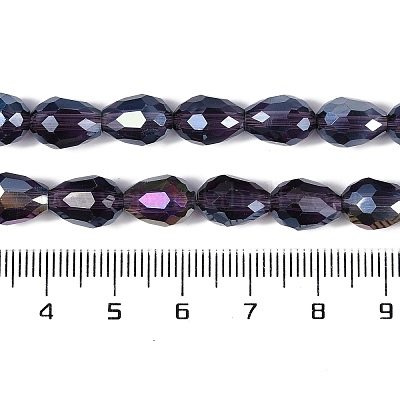 Прозрачные стеклянные бусины гальваническим пряди EGLA-N013-T6mm-B06-1