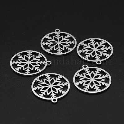 Не тускнеющие рождественские подвески из нержавеющей стали 201 STAS-R111-JA693-1