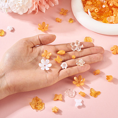 100 г прозрачных и непрозрачных акриловых бусин TACR-TA0001-57B-1