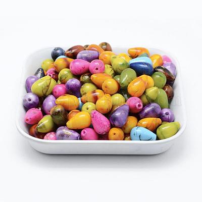 Спрей окрашены  строковые акриловые бусины&nbsp;MACR-K331-24-1