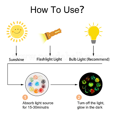 80 шт. 2 стиля светящихся бусин ручной работы в технике лэмпворк LAMP-GA0001-01-1