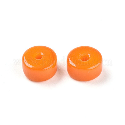 Непрозрачные однотонные стеклянные бусины X1-GLAA-N007-6x3mm-A07-1