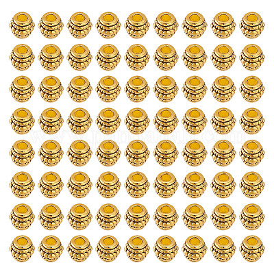 100 шт. бусины из сплава в тибетском стиле TIBEB-GO0001-11-1