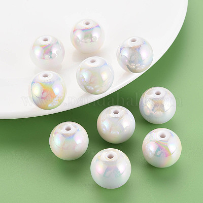 Непрозрачные акриловые бусины X-MACR-S370-D20mm-01-1