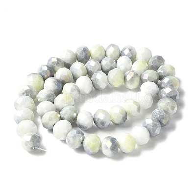 Стеклянные бусины с гальваническим покрытием  LAMP-S068-11F-1