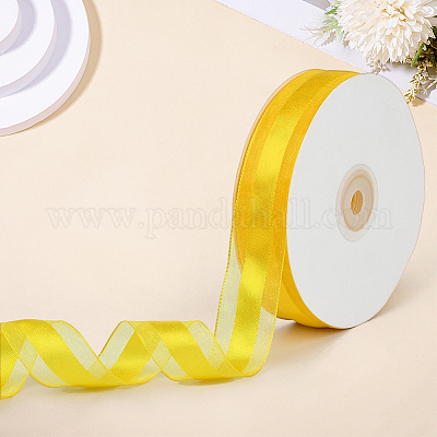 1 рулон однотонных лент из органзы ORIB-CY0001-02H-1