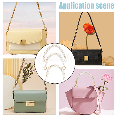 3 шт. 3 стиля пластиковых ремешков для сумок с бусинами из искусственного жемчуга DIY-WR0002-46-1