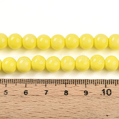 Запекание окрашенных непрозрачных стеклянных бусин GLAA-T032-P8mm-16-1