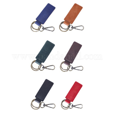 6шт 6 цвета брелок из сплава HJEW-GL0001-18-1