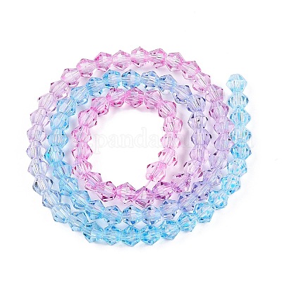 Градиентные цветные стеклянные бусины DGLA-A039-T4mm-A06-1