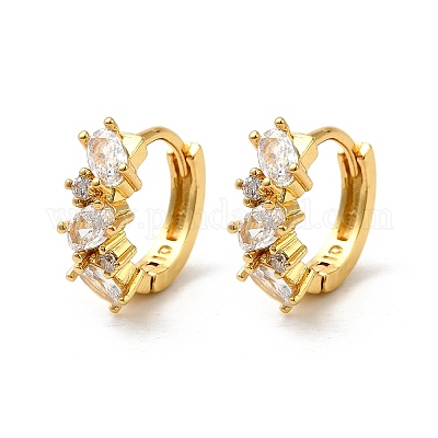 Латунные серьги обруча EJEW-S256-03A-G-1