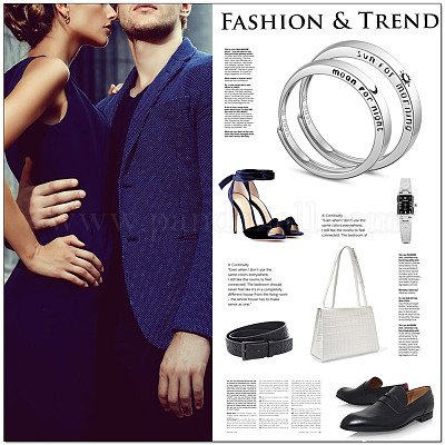 925 регулируемые парные кольца из стерлингового серебра с родиевым покрытием JR712A-1