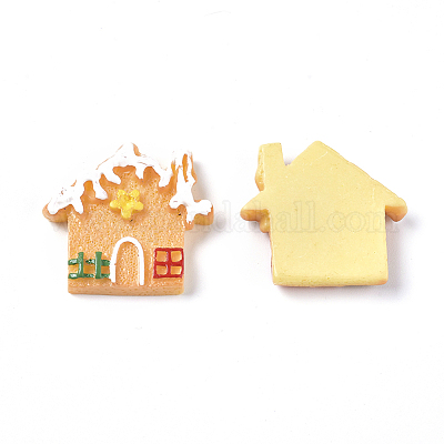 Рождественская тема из смолы декодирует кабошоны RESI-CJC0001-37F-1