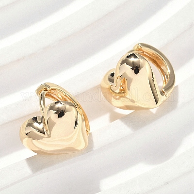 Латунные серьги обруча EJEW-D320-18G-1