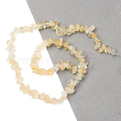 Природный цитрин бисер нитей G-P332-51-1