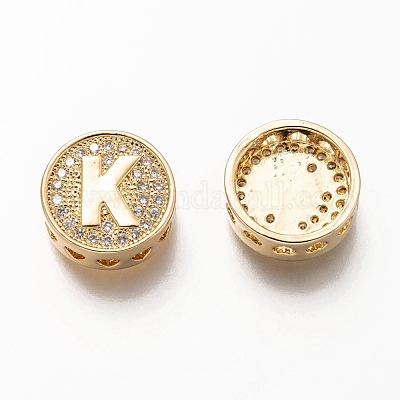 Позолоченные многожильные звенья из латуни с микропейвом и кубическим цирконием KK-P191-01K-G-1