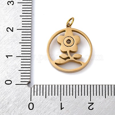 Подвески из нержавеющей стали 316 со стразами STAS-K258-39D-G-1