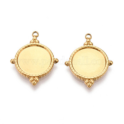 Оправы для подвесок из нержавеющей стали 304 в виде кабошонов STAS-T065-94G-1