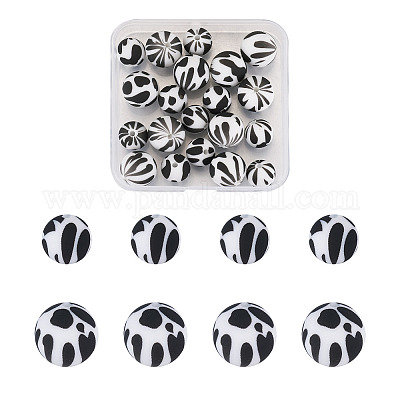 20шт 2 цвета силиконовые бусины&nbsp;SIL-TA0001-07A-1