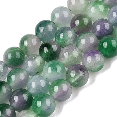 Окрашенные природные белый нефрит бисер пряди G-T138-8mm-210-5-1