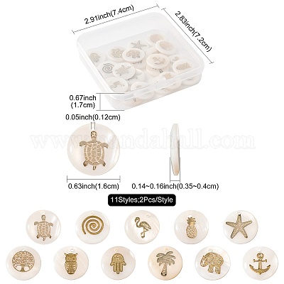 22шт 11 стиля подвески из натуральных пресноводных ракушек SHEL-FS0001-14-1