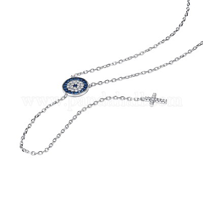 Каскадные подвески-колье из стерлингового серебра с кубическим цирконием TS-N327-S-1