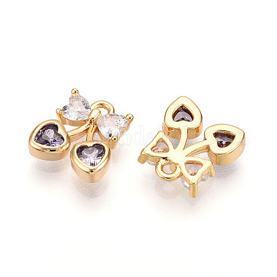 Латунные микро проложить кубического циркония подвески KK-N261-94C-G-1