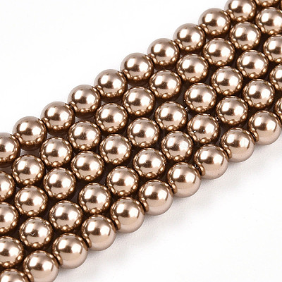 Выпечка из окрашенного перламутрового стекла жемчужные бусинки HY-N002-4mm-A06-1