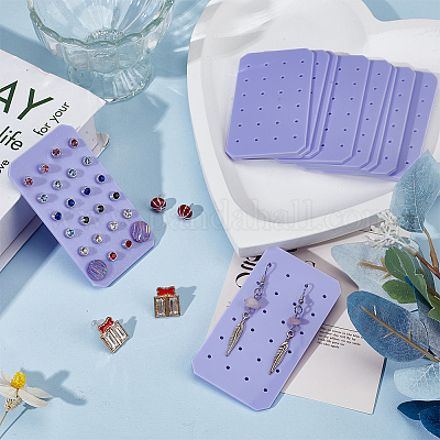 10 шт. акриловый органайзер для сережек с 24 отверстиями AJEW-WH0604-74B-1