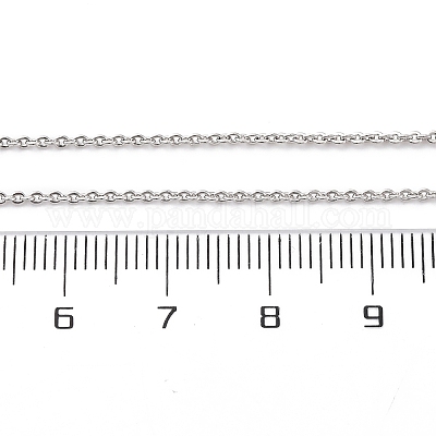 Латунь кабель цепи материалы для ожерлеья NJEW-D302-78P-1