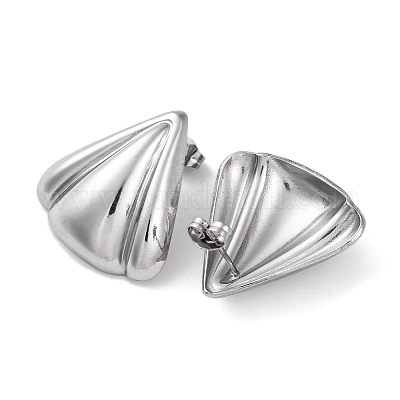 Серьги-гвоздики из нержавеющей стали 304 с треугольными головками EJEW-K295-09P-1