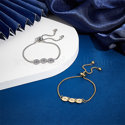 Набор для изготовления браслета с плоским круглым слайдером своими руками DIY-UN0005-58-1