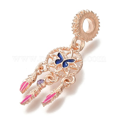 Подвески из сплава со стразами в стойке в европейском стиле PALLOY-P307-08RG-1