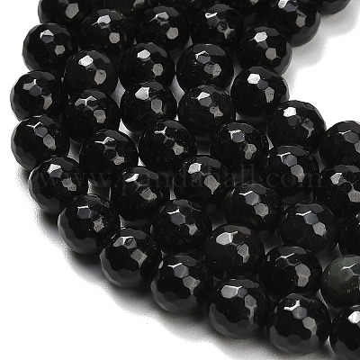 Natürlichen Obsidian Perlen Stränge&nbsp;G-C280-B11-10mm-1