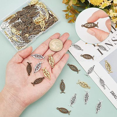 120 шт. подвески из двухцветного сплава PALLOY-CA0002-34-1