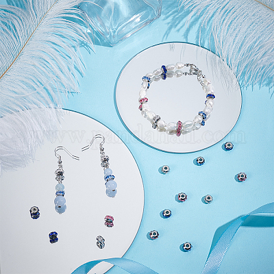 24 шт. 4 цвета 304 нержавеющая сталь полимерная глина стразы бусины STAS-UN0063-79-1