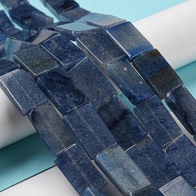 Окрашенные и нагретые нити из натурального синего авантюрина G-M420-G08-01-1