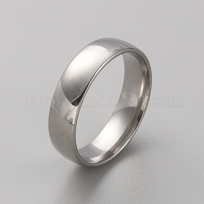 Простое кольцо из нержавеющей стали 201 для мужчин и женщин RJEW-WH0015-01E-1