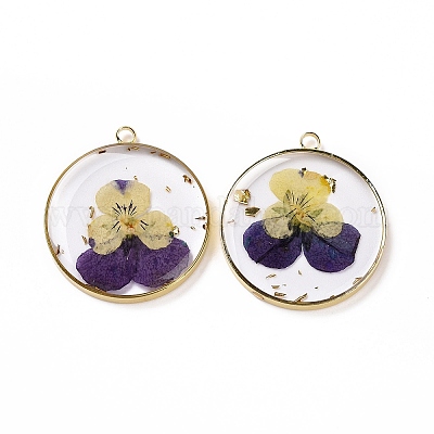 Подвески из прозрачной эпоксидной смолы RESI-L036-12G-07-1