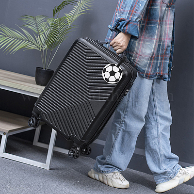 2 шт. бирка для багажа из ПВХ в виде спортивного мяча AJEW-DJ0004-63A-1