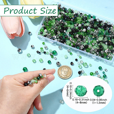 1000шт стеклянные бусины&nbsp;GLAA-CJC0001-24A-1