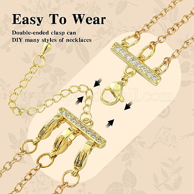 Латунный удлинитель цепи из циркония ZIRC-Q022-029G-NR-1