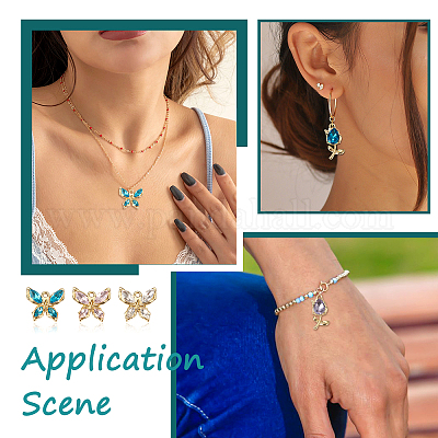 24шт 12 стильные стеклянные подвески со стразами FIND-TA0003-03-1