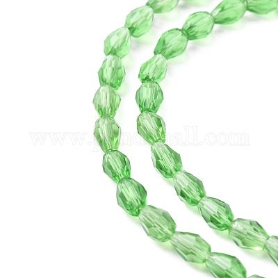 Стеклянные бусины GLAA-R024-6x4mm-6-1